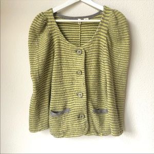 ANTHROPOLOGIE MOTH Striped Cardigan Size M